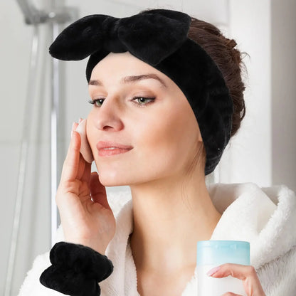 Soft Spa Headband and Wrist Set